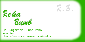 reka bumb business card